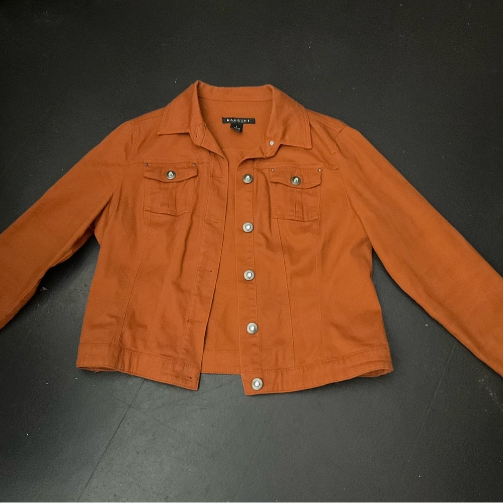 Baccini Women's Orange Jean Jacket